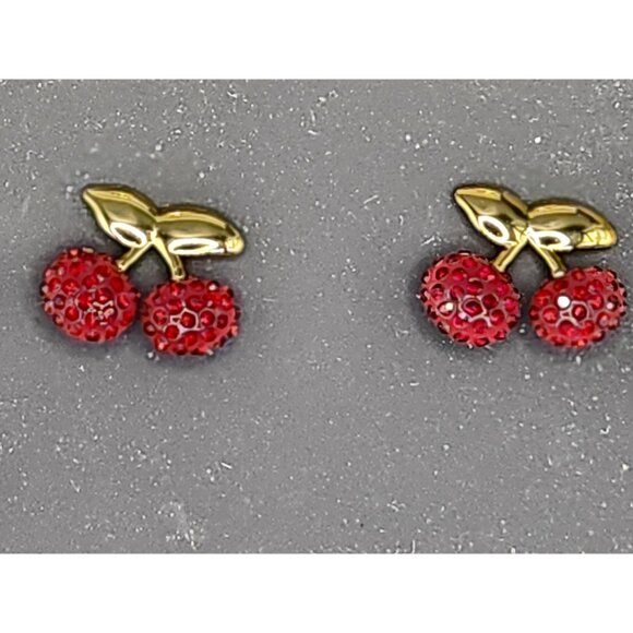 Coach Cherry Red & Gold Heart Earrings Stud Signature Box Set - NWT - Picture 4 of 7